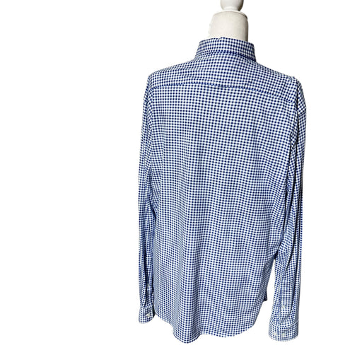 Michael Kors Slim Fit Blue & White Gingham Button-Down Shirt – Size Men’s Large (L), from PanacheProse