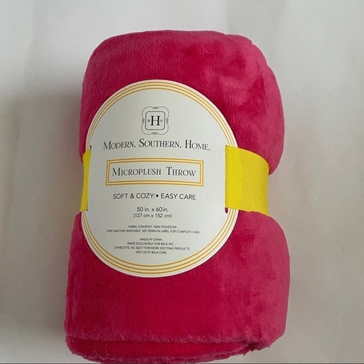 Modern Southern Home Solid Micro-plush Blanket - Size 50” L x 60” W, from PanacheProse