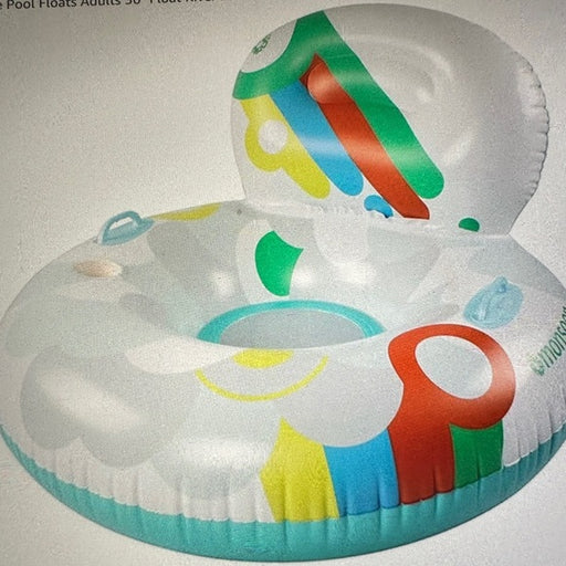 Monsoon Adults Colorful Inflatable Pool Float Swimming with Backrest - Size 36”, from PanacheProse