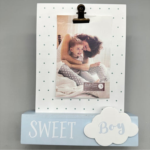 NWT Sweet Boy Photo Frame with Clip - Size 4X6, from PanacheProse