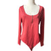 NY & C Red Long Sleeve Zip‑Front Bodysuit – Women’s XL from PanacheProse