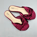 Neman Marcus Women's Burgundy Velvet Slide Sandals from PanacheProse
