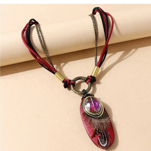 New Arrivals Creative Simple Feather Necklace - Brand New | PanacheProse