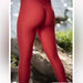 New Arrivals Red Textured Women's Leggings - From PanacheProse