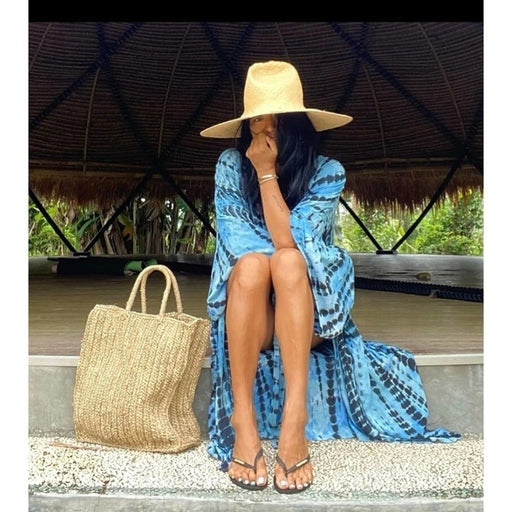 New Bohemian Blue Tie Dye Beach Duster - from PanacheProse