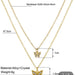 New Bohemian Vintage Festival Trend Double Layered Butterfly Necklace - from PanacheProse
