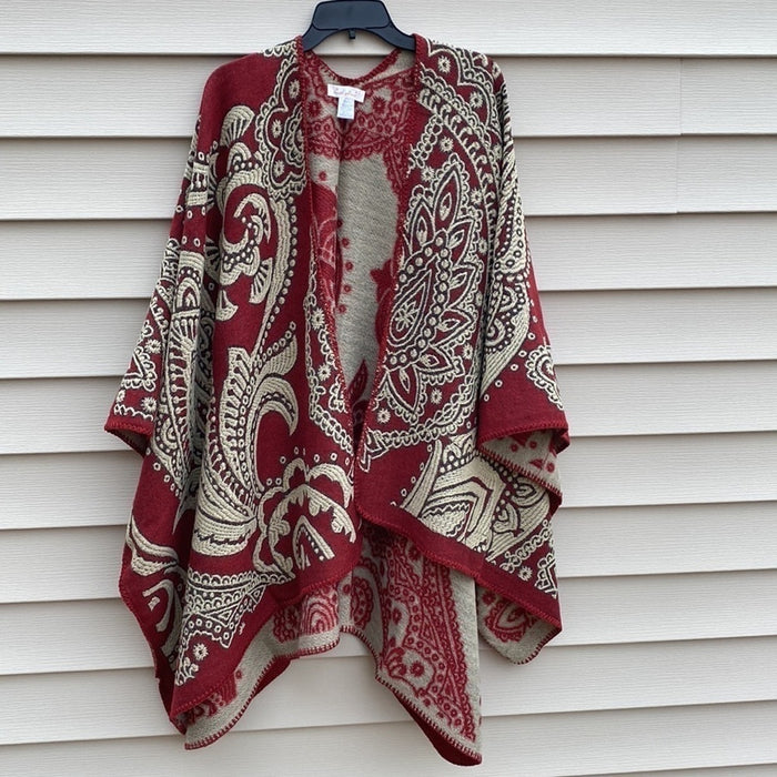 New Boho Reversible Ruana Wrap Shawl -  from PanacheProse