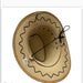 New Cowboy UNISEX Brown Brim Hat 3.5” Summer Sun Hats - One Size, from PanacheProse
