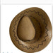 New Cowboy UNISEX Brown Brim Hat 3.5” Summer Sun Hats - One Size, from PanacheProse