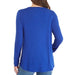 New Directions Women’s 1/4 Zip Woven Top Solid Color Blue Long Sleeve - Size Small, from PanacheProse