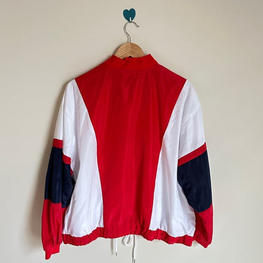 New Look Women’s Lined Zipper Front Long Sleeve Color Block Jacket - Size  1X , from PanacheProse