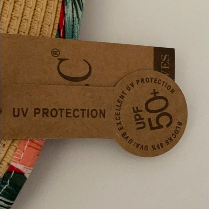 New Straw Hat With Floral Pattern - One Size, from  PanacheProse