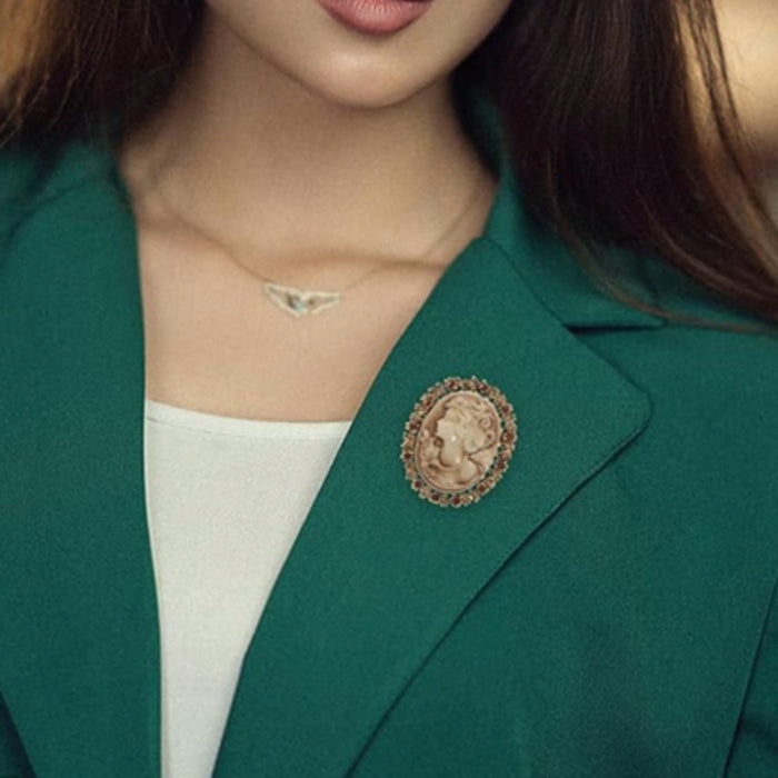 New Vintage Rhinestone Corsage Cardigan Vintage Pins - Size Approx. 3 cm × 3.7 cm, from PanacheProse