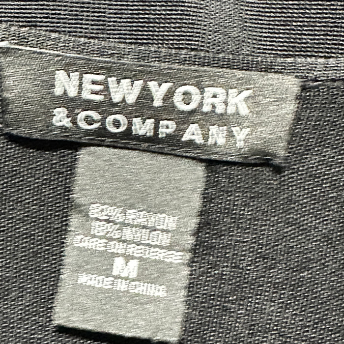 New York & Company Women’s Black V-Neck Wrap Ring Top - Size Medium, from PanacheProse