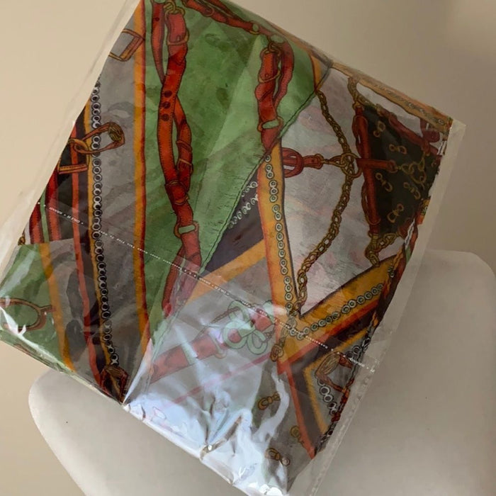 PONCHO Big Print Belt Chain - Size 7” x 42” Brand New | PanacheProse