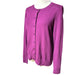 Talbots women’s magenta button-front long-sleeve cardigan sweater, size medium, from PanacheProse