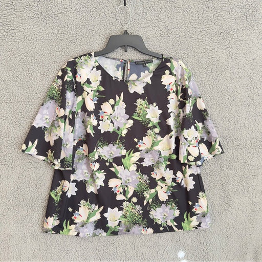 Preston & York Floral Black Blouse Elegant Design - Size Women’s XL, from PanacheProse