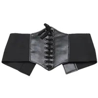 Retro Solid Color Pu Leather Women's Corset Belts - From PanacheProse