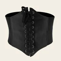 Retro Solid Color Pu Leather Women's Corset Belts - From PanacheProse