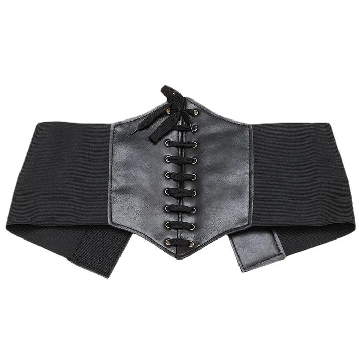 Retro Solid Color Pu Leather Women's Corset Belts - From PanacheProse