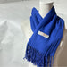 Reversible Royal Blue Paisley Pashmina Shawl Wrap Soft Viscose Blend - Size 70” x 28”, from PanacheProse