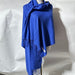 Reversible Royal Blue Paisley Pashmina Shawl Wrap Soft Viscose Blend - Size 70” x 28”, from PanacheProse