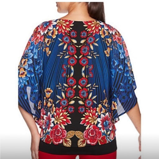 Ruby Rd Women’s Floral Printed Georgette Top Blouse - Size Small, from PanacheProse