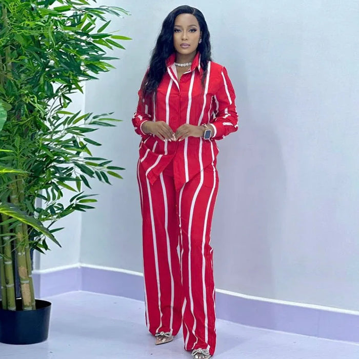 Prancheprose African Stripe Two-Piece Set