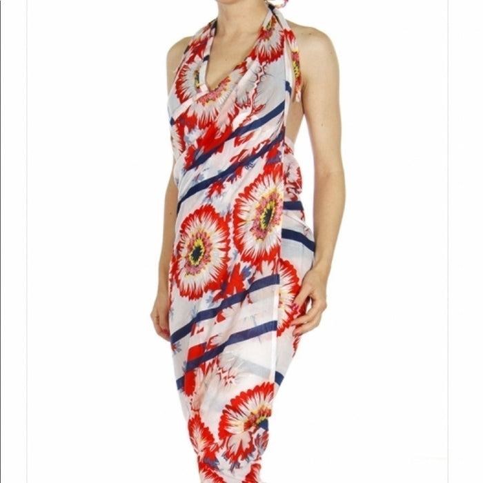 SARONG Floral Print 100% Polyester - Size 44” × 72” inches , from PanacheProse