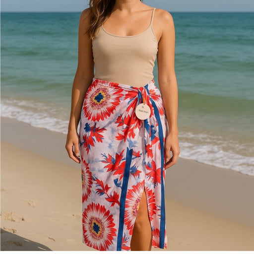 SARONG Floral Print 100% Polyester - Size 44” × 72” inches , from PanacheProse