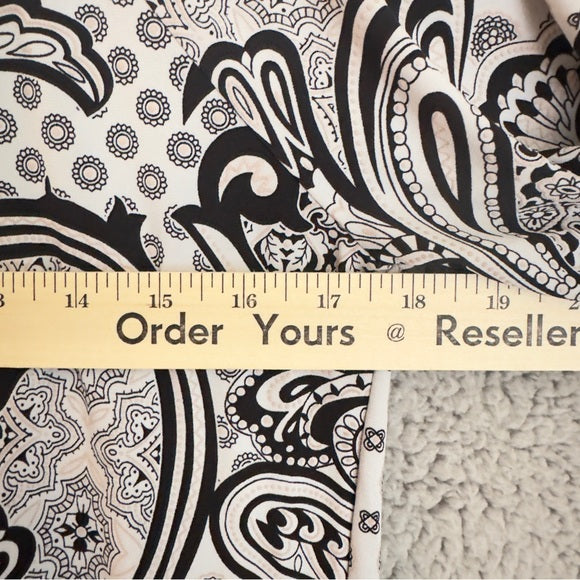 SJS Black and White Paisley Women's Blouse - Size Women’s 2X, from PanacheProse