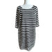 SOHO Apparel Ltd. Black & White Lace insert Stripe Dress – Size Women’s 2X, from PanacheProse