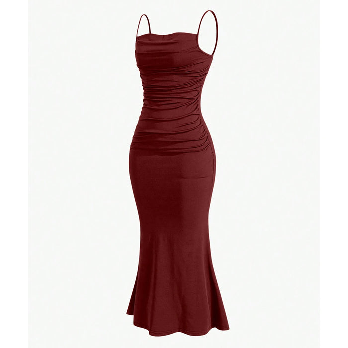 Panacheprose Mia Muse Elegant Spaghetti Strap Mermaid Dress