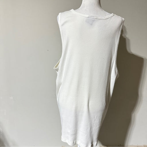 Sean John Men’s White Ribbed T-Shirt – Size XXXL From PanacheProse