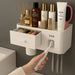 Set Wall-Mounted Toothbrush Holder with Toothpaste Dispenser –With PanacheProse