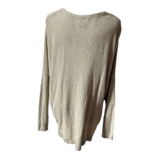 Soho Jeans New York & Company Women’s Beige Open Knit V-Neck Sweater Top - Size Medium, from PanacheProse