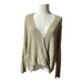 Soho Jeans New York & Company Women’s Beige Open Knit V-Neck Sweater Top - Size Medium, from PanacheProse