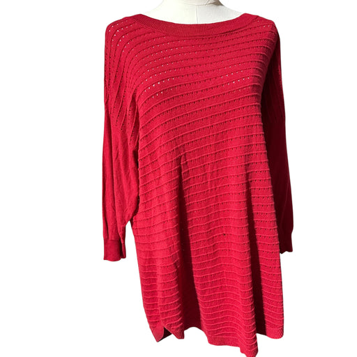 Soho Women’s Red Tie‑Back Knit Sweater – Size Large, from PanacheProse