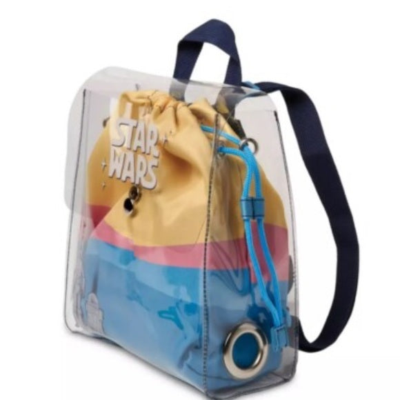 Star Wars Clear Vinyl Backpack with Cinch Sack - One Size, from PanacheProse