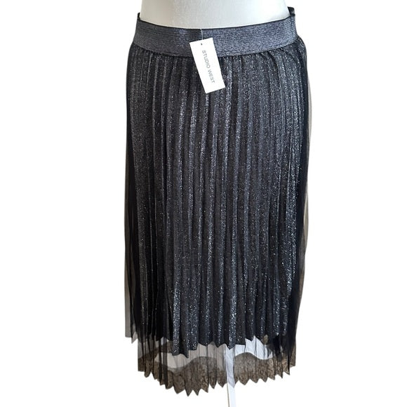 Studio West Metallic Sheer Overlay Dress – Size Large, from PanacheProse