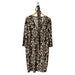 TACERA V Neck 3/4 MIDI Leopard Print Women's Plus Casual Adult Dress -, from PanacheProse