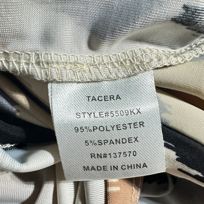 TACERA Women’s Key Hole Crew Neck 3/4 MIDI Floral Multicolor Dress - Size Women’s 2X, from PanacheProse