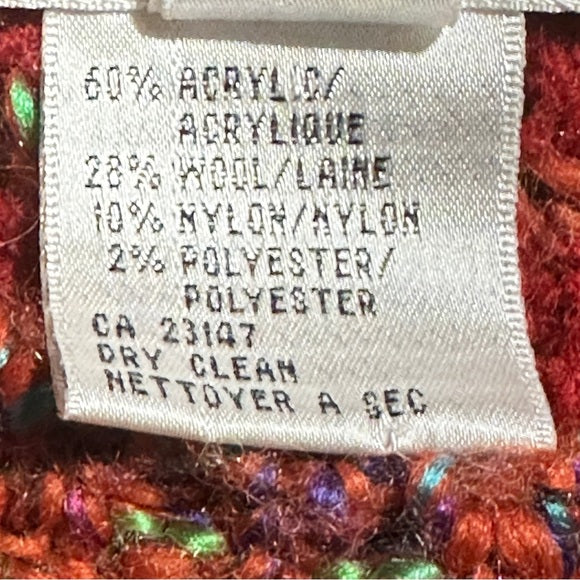 Talbots Petites Red Multi-Color Wool Blend Sweater – Size Small, from PanacheProse