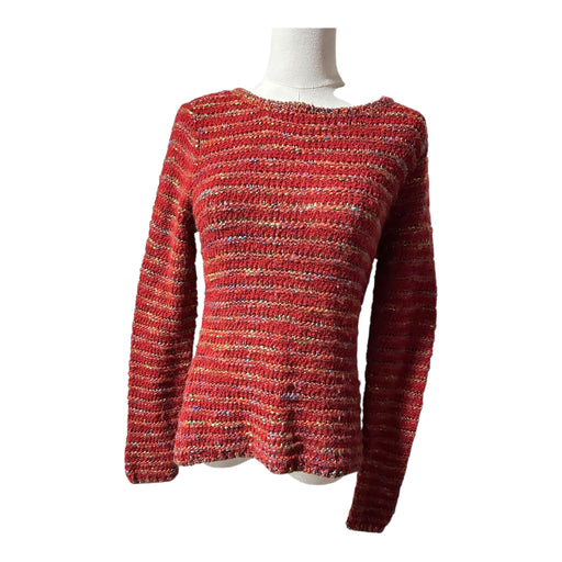 Talbots Petites Red Multicolor Boucle Knit Sweater Wool Blend - Size  Small, from PanacheProse