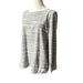 Talbots Women’s Gray & White Striped Knit Top – Size Large from PanacheProse
