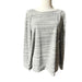 Talbots Women’s Gray & White Striped Knit Top – Size Large from PanacheProse