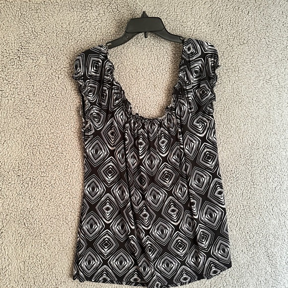 Tiffany & Grey Black and White Geometric Blouse - from PanacheProse