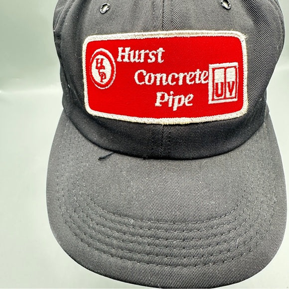 Tomkin Inc. Vintage Hurst Concrete Pipe Trucker Snapback Hat – Union Patch, Foam Front, Mesh Back