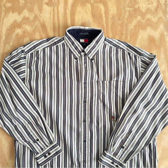 Tommy Hilfiger Striped Adult Casual Shirt - Size Men’s XL, from PanacheProse