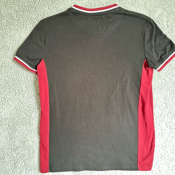 Twice Ice Men's Black and Red V-Neck Shirt - Size Men’s Small , from PanacheProse